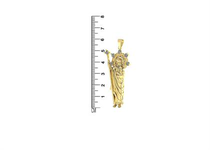 Gold Plated Saint Jude Religious Pendant